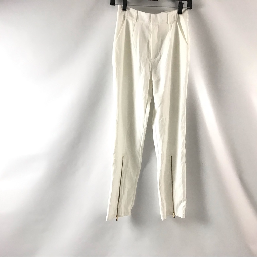 Kirakira Womens Pants US XXS Ankle Front Zipper